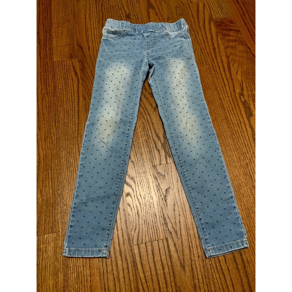 Little & Big Girls heart pattern Straight Jean